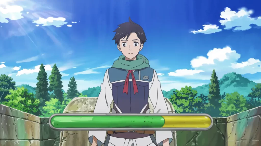 A student character stands in front of a nearly full progress bar in a fantasy setting, capturing the urgency and motivation behind Octalysis Framework Core Drive 8: Loss & Avoidance—driven to keep going to avoid losing accumulated progress.